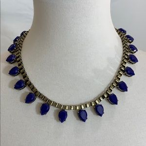 Anna and Ava Necklace Blue Charms and Gold Tone Metal Necklace NWT